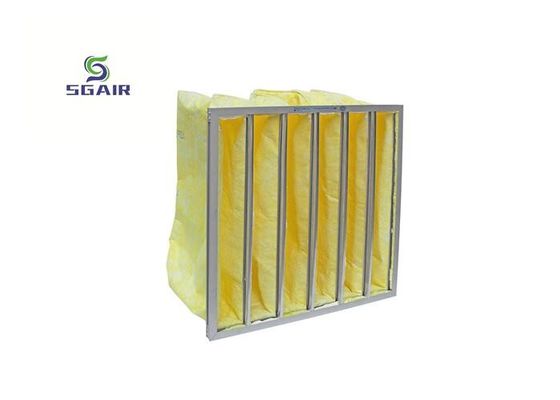 H13 Filtro de sacos de alumínio de 5 μM amarelo com grande capacidade de retenção de poeira
