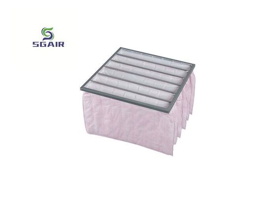 Alumínio reciclado Lava-se H14 filtros de ar de saco de bolso cor rosa