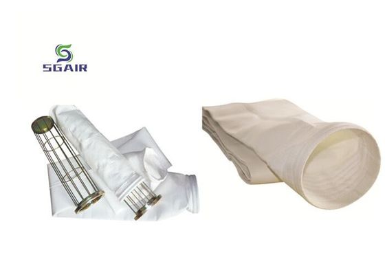 Boa permeabilidade ao ar Filtro de sacos de poeira de 2 mm, sacos de filtro Baghouse Branco