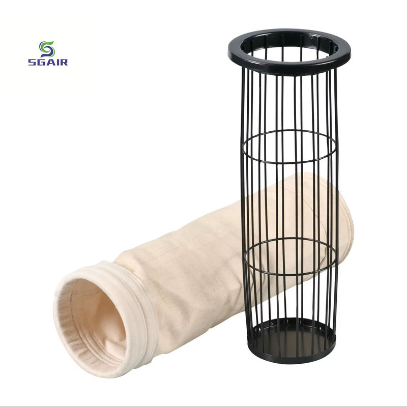 Filtro de sacos de poeira de fibra de vidro Resistente ao calor com 55%-95% de eficiência