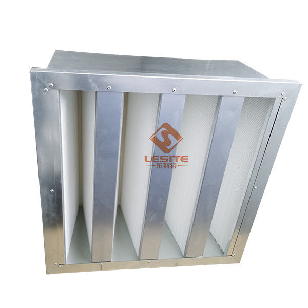 Filtros de purificador de ar de aço galvanizado rígido de cabeçalho único MERV 9 110 Pa