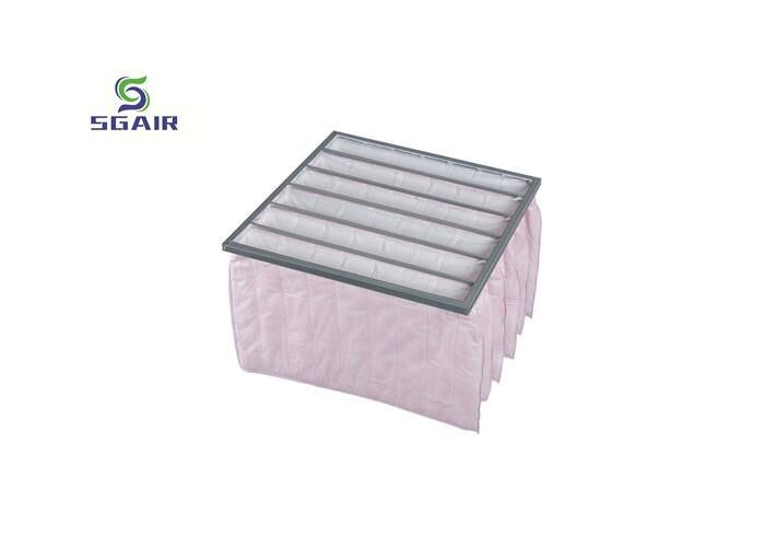 Alumínio reciclado Lava-se H14 filtros de ar de saco de bolso cor rosa