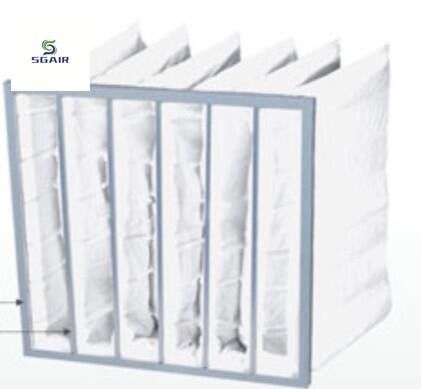 Boa ventilação Tecidos não tecidos Filtro de bolso médio Eficiência de filtragem elevada