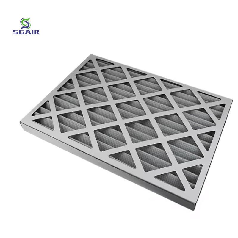 Efeito grosseiro F6 Ar condicionado Filtros Hepa Tipo dobrável Filtro de painel plissado
