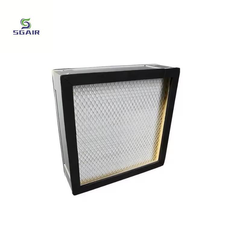 Filtração de alta eficiência Filtro de ar de alta temperatura anticorrosão plissado